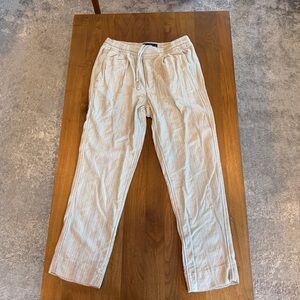 Abercrombie & Fitch Men's Loose Fit Straight Leg Beige Sand Pants Size S